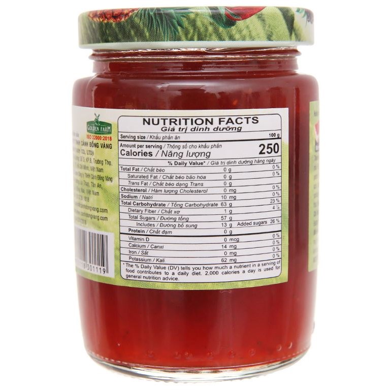 Mứt Dâu Strawberry Preserves GOLDEN FARM 210G - ăn kèm kem, sinh tố, bánh mì, sandwich, trà nóng