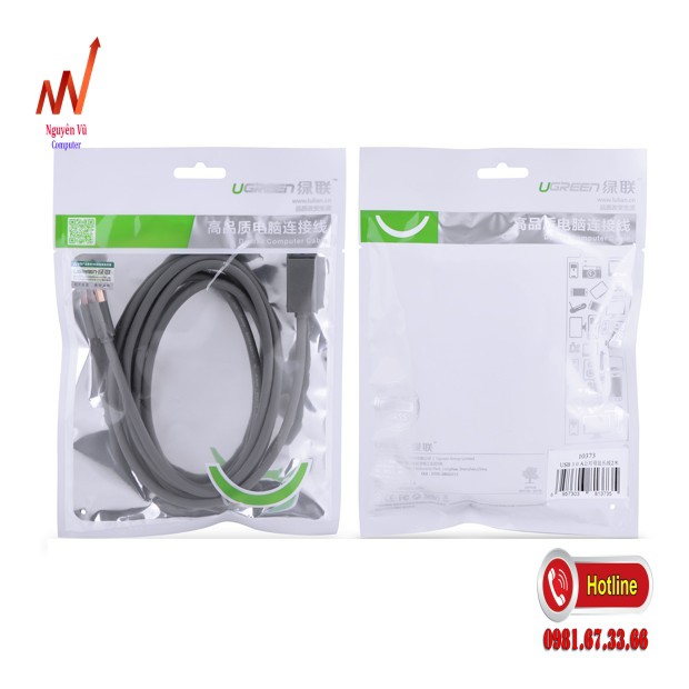 Cáp USB 2.0 to USB Mini 0.5m mạ vàng Ugreen 10354 Chính hãng UG-10354