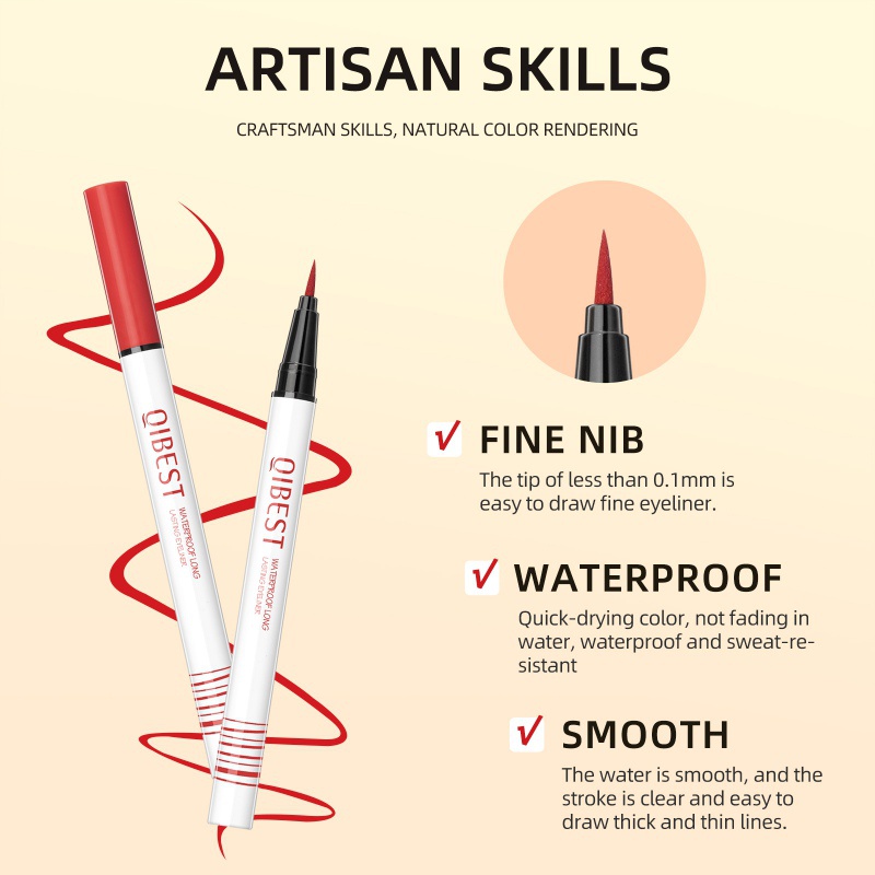 Bộ 12 Bút Kẻ Mắt Dạng Lỏng Nhiều Màu Tự Nhiên Lâu Trôi Chống Nước Mau Khô