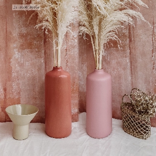 Bình gốm màu men lì - lọ hoa trang trí