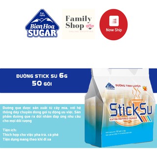 [Hàng Chính Hãng] 1 Thùng Đường que Biên Hòa Sticksu 6gr/6gr (50 Que/Gói, 30 Gói/Thùng)