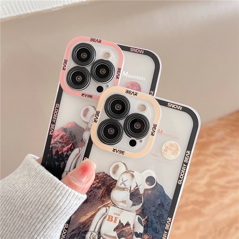 Ốp Điện Thoại Silicon Mềm In Hình Gấu Thích Hợp Cho Iphone 7plus 8p 8+ X Xr Xs X Max 13 Pro Max 12 Pro 11 Pro Max
