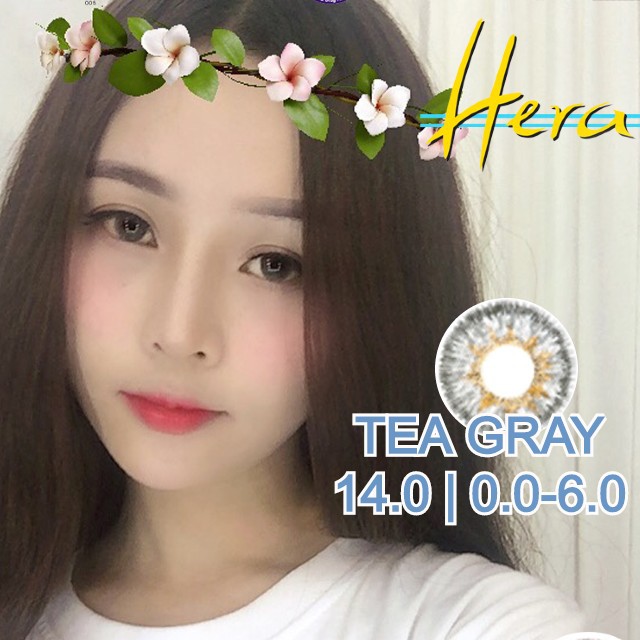 Kính Áp Tròng Hera TEA Gray - Lens cận lens xám trong