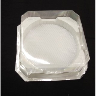 100 HỘP NHỰA ĐỰNG BÁNH DẺO/ TRUNG THU/ BÔNG LAN ĐẾ TRẮNG NẮP VUÔNG  250 - 300 GRAM