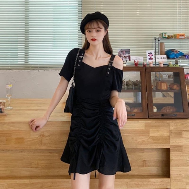 Đầm rớt vai rút dây Bigsize 60-85 ký