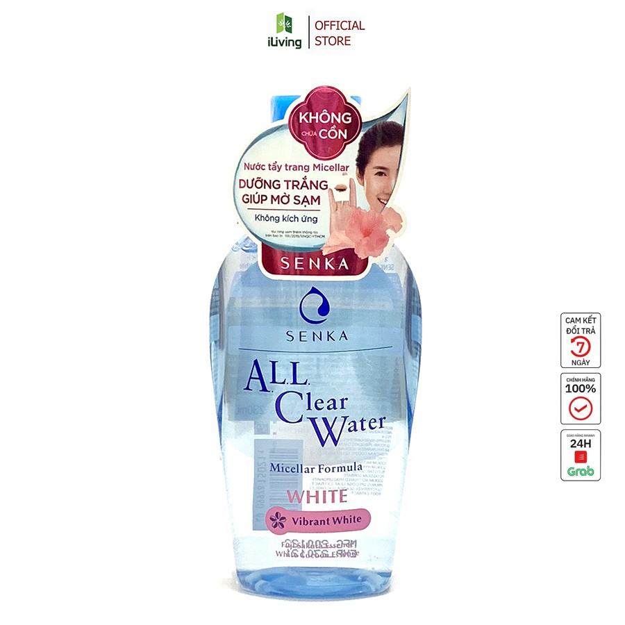 Nước tẩy trang dưỡng trắng Senka All Clear Water Micellar Formula White 230ml