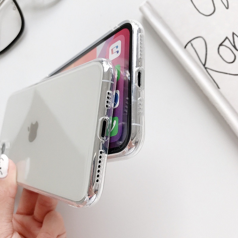 Ốp Lưng Iphone Silicon Trong Suốt 12Promax/11promax/xsmax/xr/66s78plus/678 Loại 4 Góc chống sốc và loại siêu mỏng