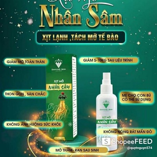 Nhân sâm xịt hủy mỡ mua 2 lọ giá chỉ 350k tặng kèm 2 cao tách mỡ x10