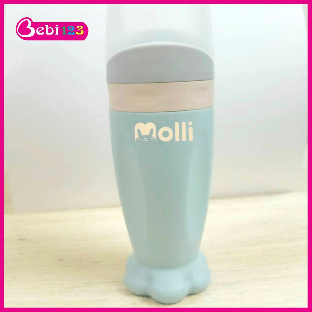 Bình thìa ăn dặm MOLLI chất liệu Silicon cao cấp 2 màu cho bé