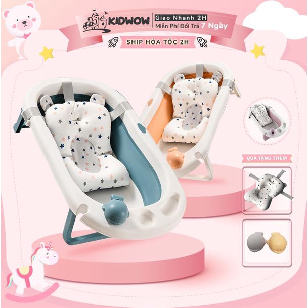 Thau Tắm/ Đệm Tắm Gấp Gọn Cho Bé Sơ Sinh Chính Hãng Hanbei