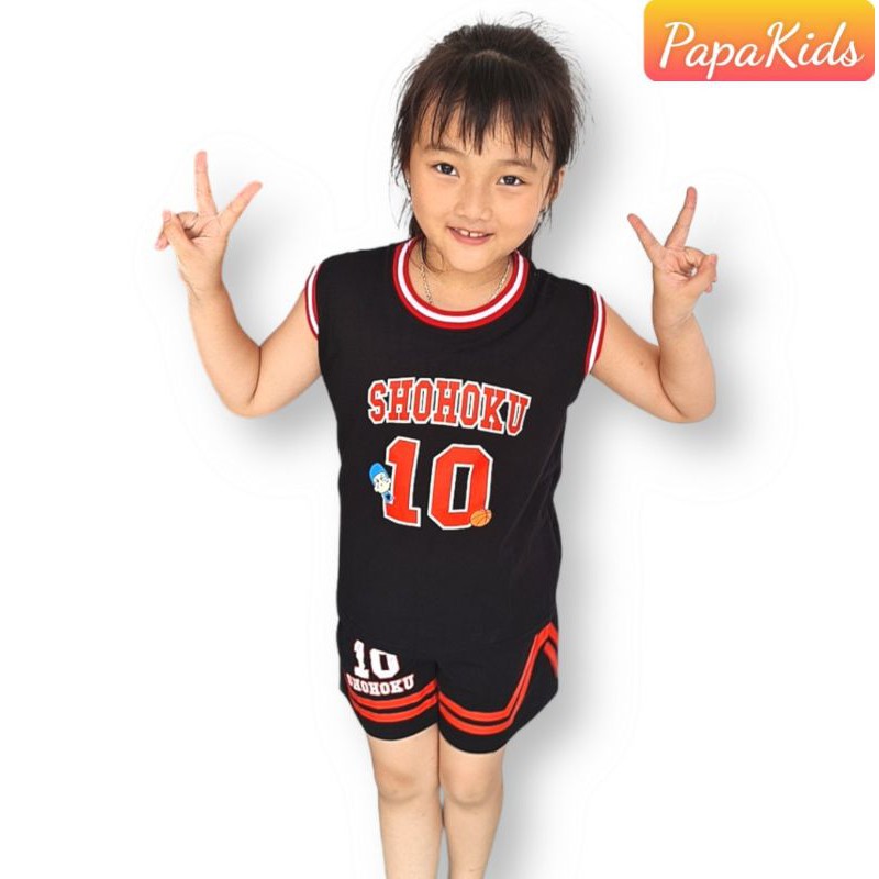 [Chính hãng AnKids size 10-70kg] Bộ bóng rổ SHOHOKU cho bé trai bé gái 100% thun cotton chính phẩm siêu dãn