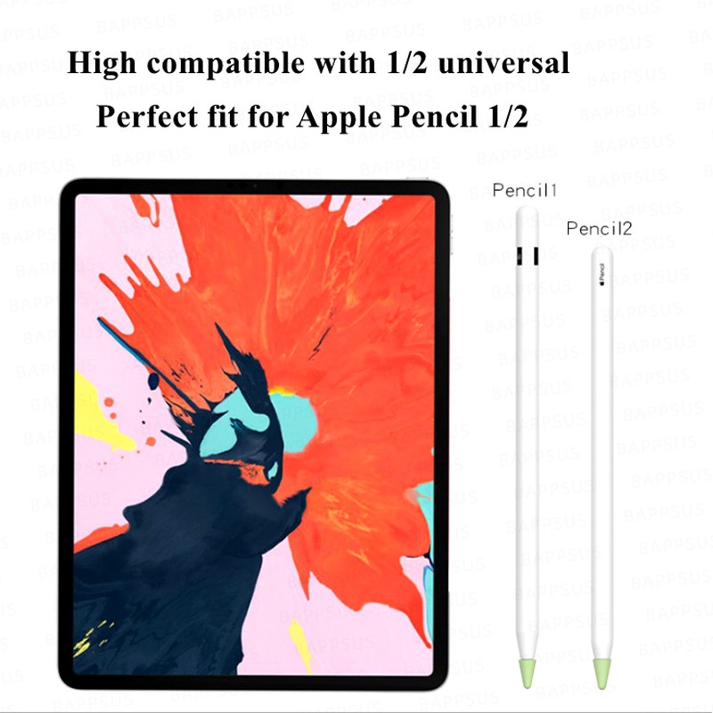 1 Vỏ Bọc Bảo Vệ Bút Cảm Ứng Pencil 1/2 Bằng Silicon Chống Mòn Tiện Dụng