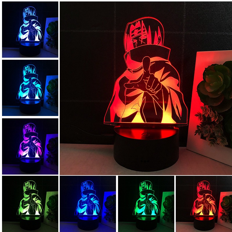 Đèn Ngủ 3d LED Usb Hình Naruto Uzumaki Để Bàn Dành Cho Trẻ Em