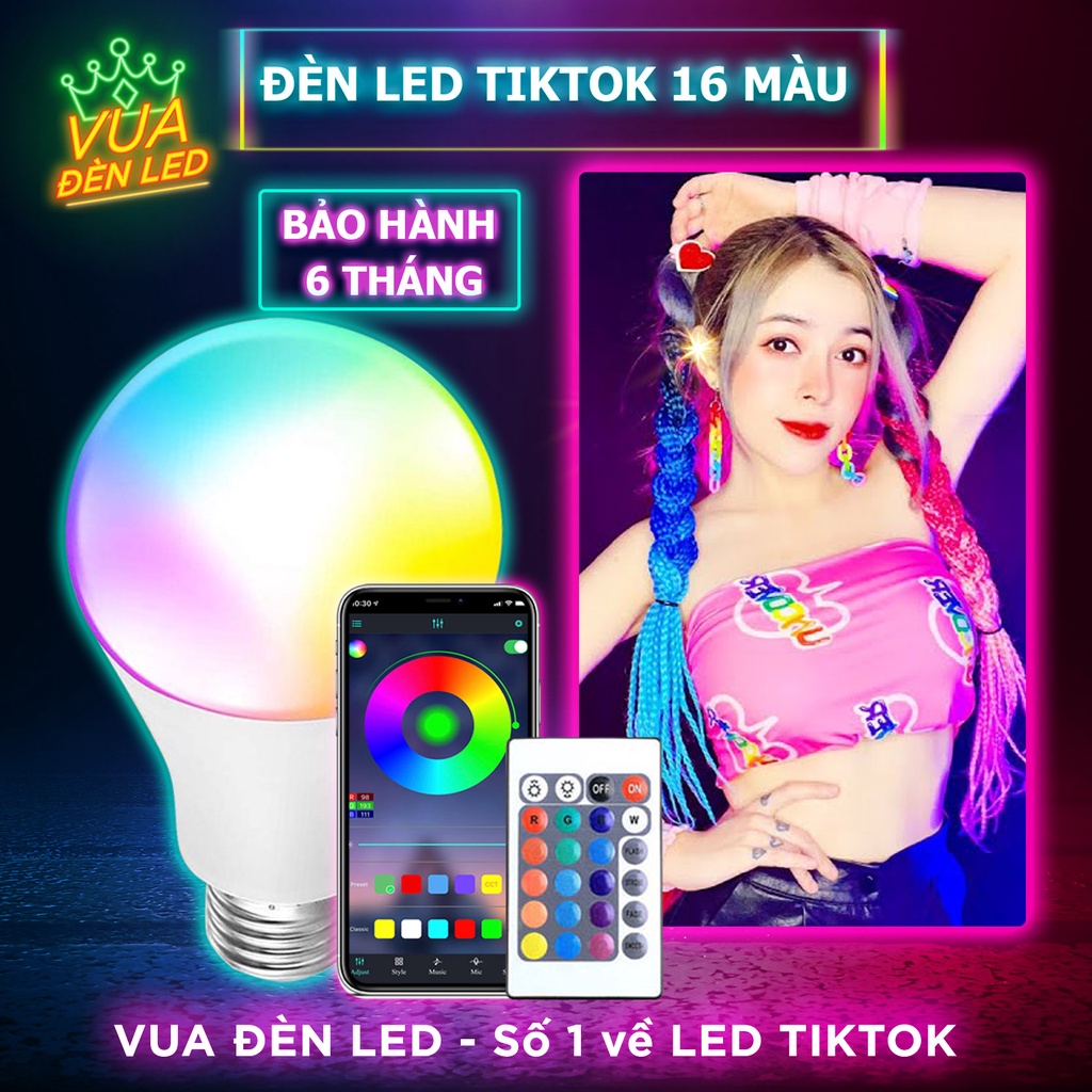 Đèn led tiktok 16 triệu màu, đèn quay tiktok giá rẻ của các hot Tiktoker