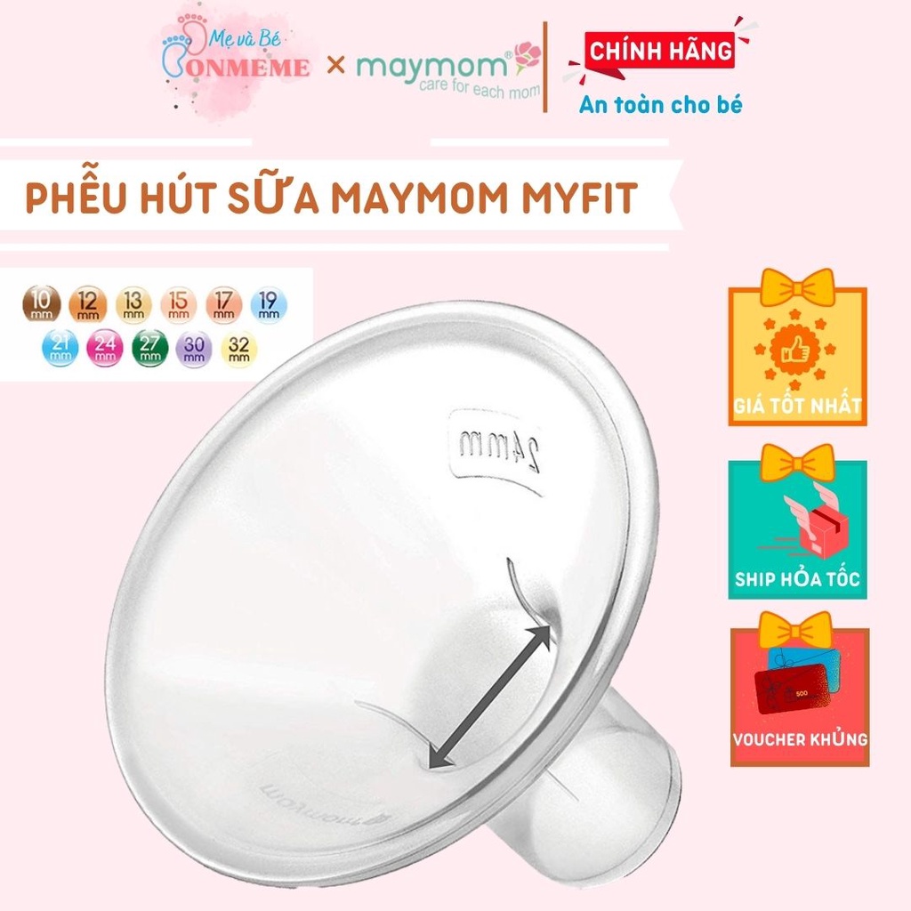 【Nhiều size】 Phễu hút sữa Maymom Dùng Cho Máy Hút Sữa Medela, Spectra, Avent (13-15-17-19-21-24-27-30-32)