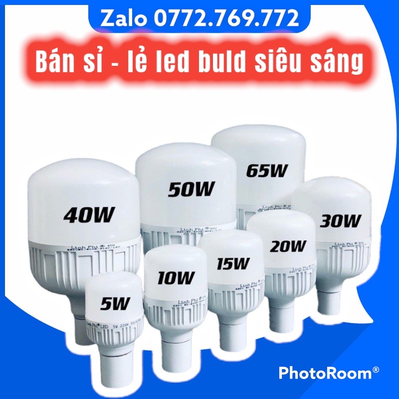 Bóng đèn Led trụ 5w 10w 15w 20w 30w 40w 50w bup trụ bulb siêu sáng tiết kiệm điện kín chống nước