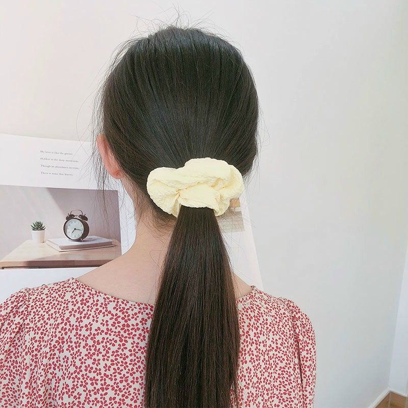 TN Dây Buộc Tóc Cỡ Lớn Màu Trơn Xinh Xắn Cho Bạn Gái