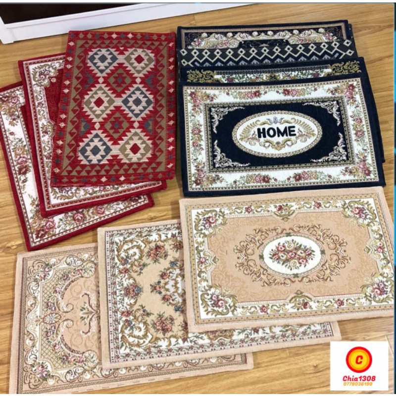 THẢM CHÙI CHÂN CÓ HOẠ TIẾT THỔ CẨM BẮT MẮT SANG TRỌNG CHỐNG TRƠN TRƯỢT TỐT ( SỈ INBOX)