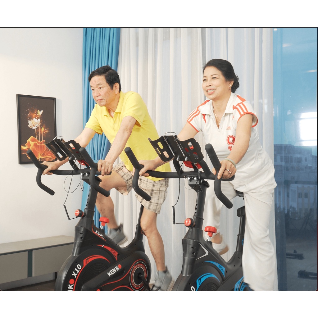 Xe Đạp Thể Dục Cao Cấp Kenko X10- Tặng Ngay Dây Curoa Cao Câp Trị Giá 500k