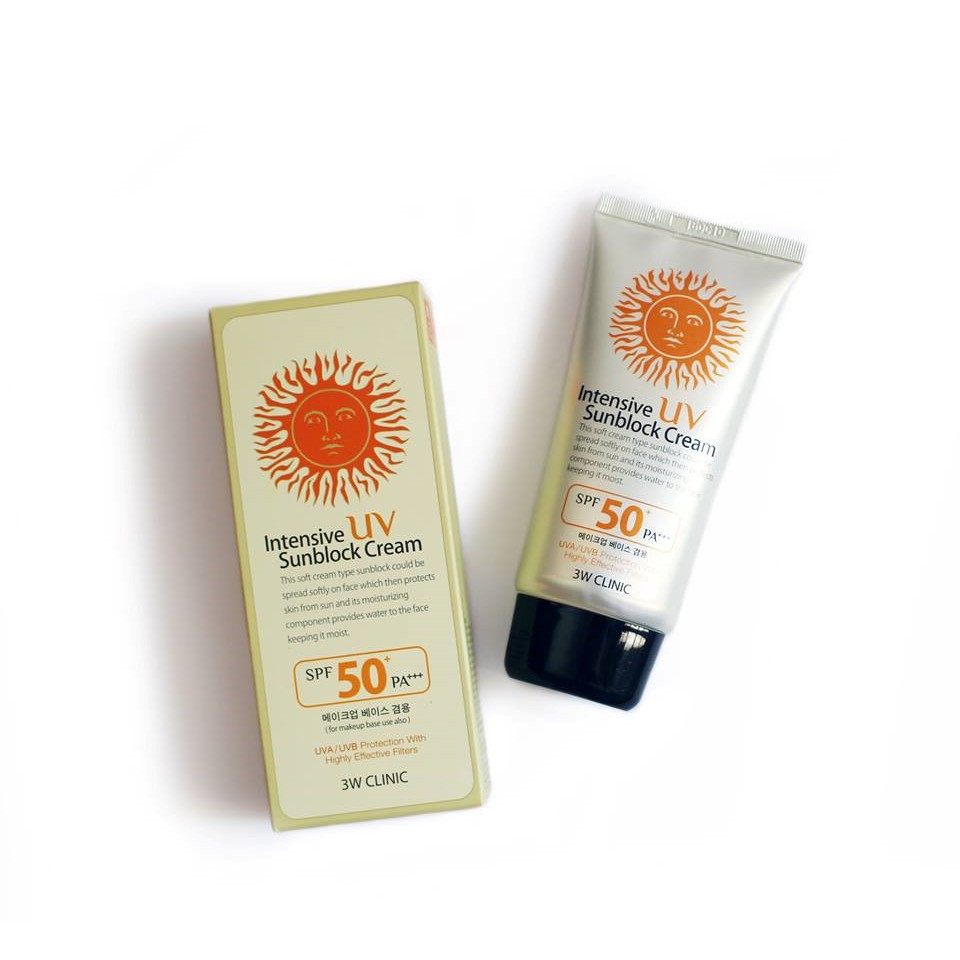 Kem Chống Nắng 3W Clinic Intensive UV Sunblock Cream SPF 50++ PA+++