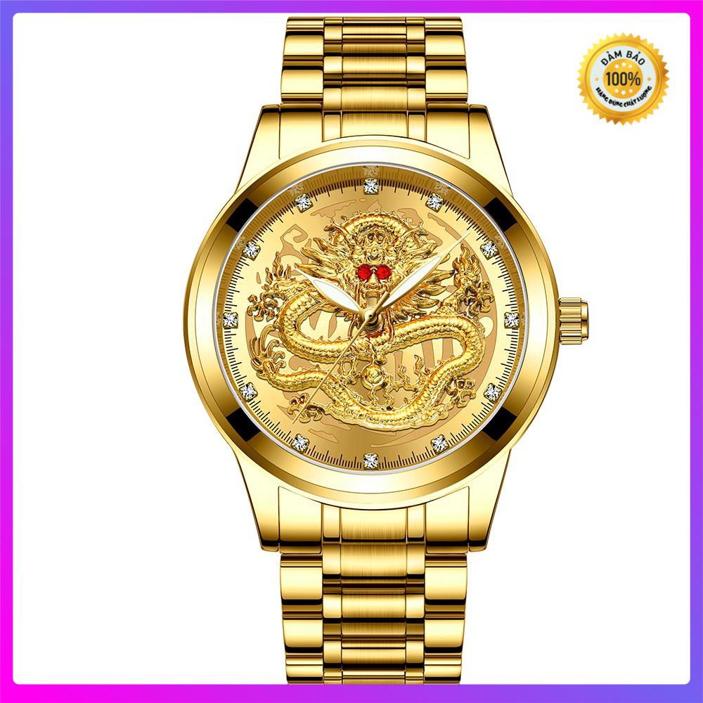 Đồng hồ nam mặt rồng 3D mắt đỏ [ AUTOMATIC ]