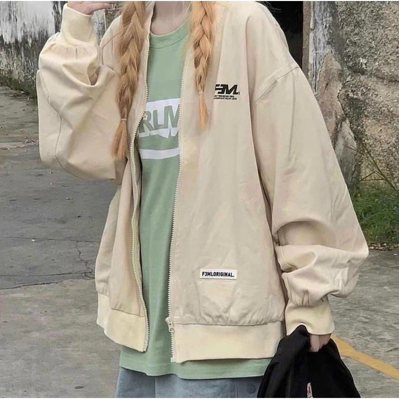 ÁO KHOÁC DA LỘN HOẠ TIẾT Ô BÀN CỜ NAM NỮ FORM RỘNG UNISEX