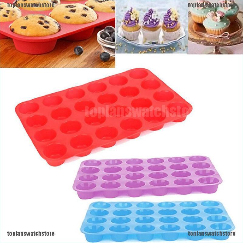 Set 24 Khuôn Silicone Làm Bánh Muffin Mini Tiện Dụng