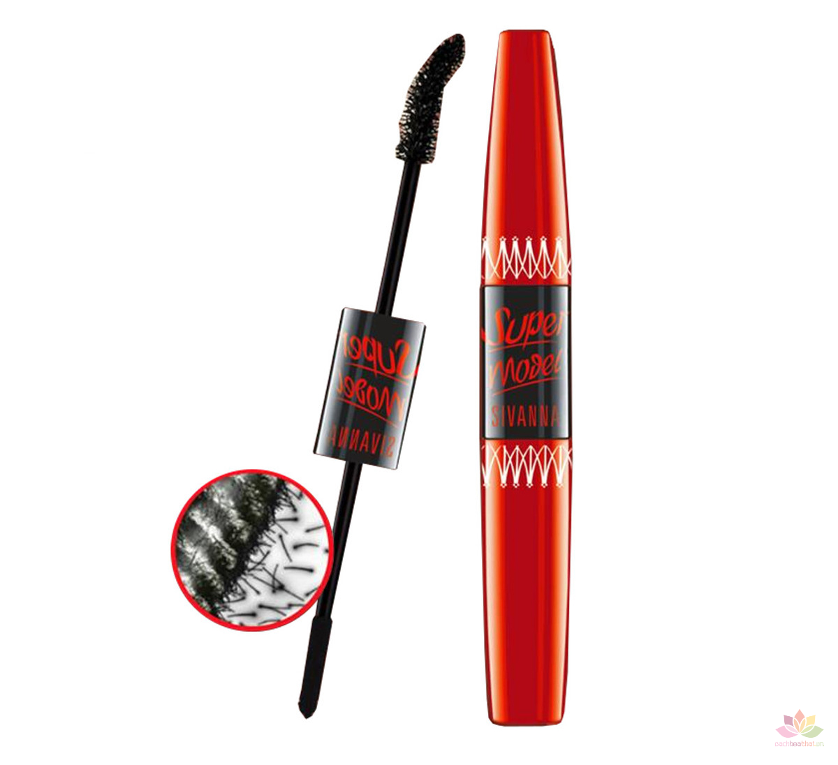 Mascara nối mi 2 đầu  Super Model 5X Long Deep Black Warterproof Thái Lan