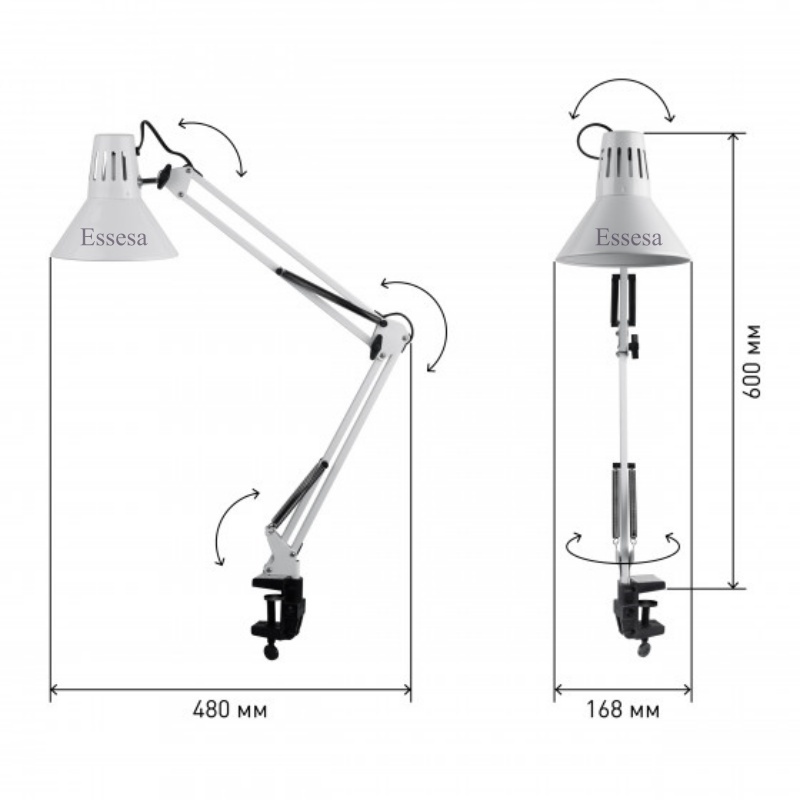 Đèn kẹp cổ điện chóa tam giác sang trọng, đèn pixar decor