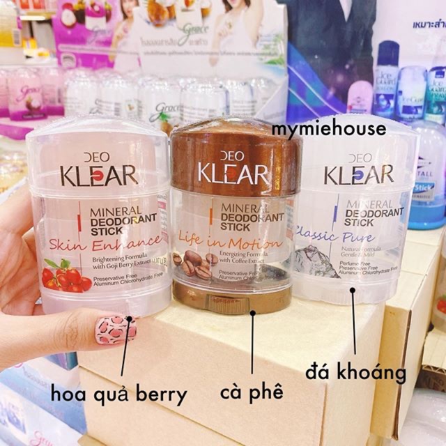 LĂN NÁCH ĐÁ KHOÁNG KLEAR KHỬ MÙI