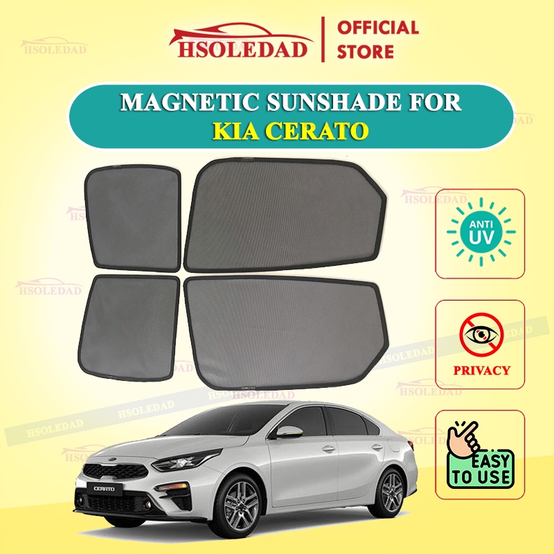 Rèm che nắng nam châm cho xe Kia Cerato / K3, bộ 4 tấm cho 4 cửa, hàng loại 1 cao cấp nhất, vừa khít kính