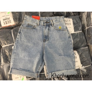 ➰Quần Jeans Ngố Thêu Bông Cúc