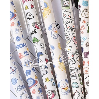 Bút Mực Gel Ngòi 0.5Mm Mực Đen Kiểu Dáng Hoạt Hình Dễ Thương Cho Học Sinh