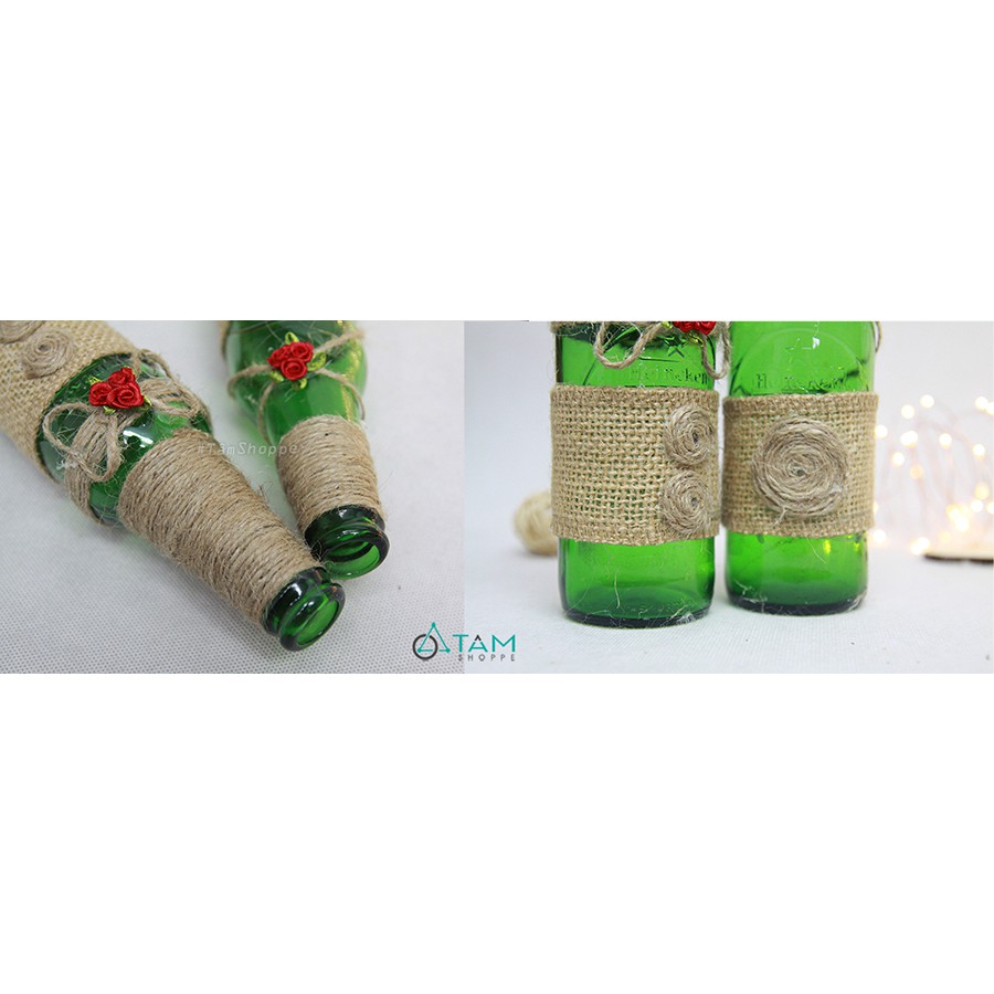 Cặp chai bia Heineken Handmade cỡ nhỏ G-CTT-01