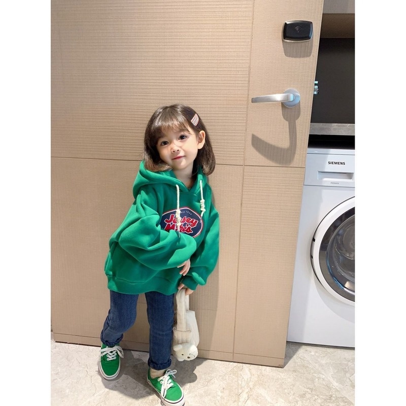 Áo hoodie form rộng phong cách hàn quốc cho bé