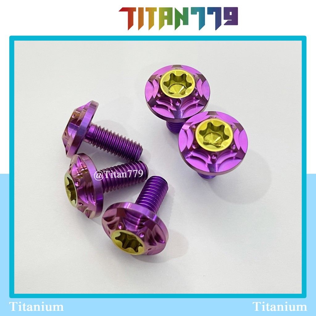 Ốc 2 tầng ĐẶC BIỆT 6ly 6li 6li10 6li15 6li20 Titan Gr5 XỊN phối nhiều màu, gắn carte, ốp sên, nón bảo hiểm