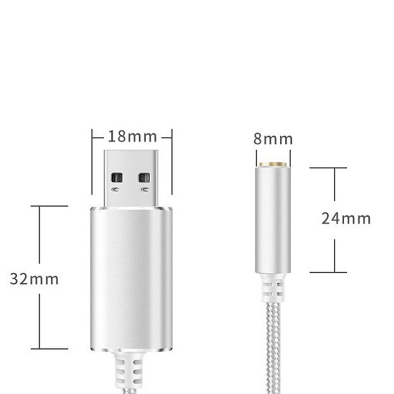 Cáp Chuyển Đổi Thẻ Âm Thanh Từ Usb Sang 3.5mm | BigBuy360 - bigbuy360.vn