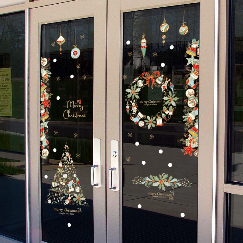 Decal trang trí Noel - Vòng Nguyệt dây hoa Hiện đại
