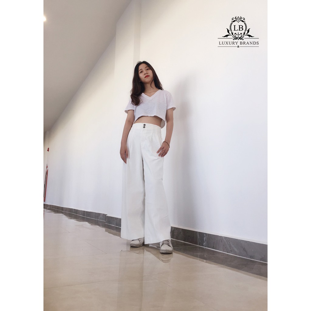 [CÓ SẴN] QUẦN CULOTTES BÒ JEAN CAO CẤP DÀI ỐNG RỘNG CẠP CAO 2 KHUY THỜI TRANG ULZZANG HÀN QUỐC | BigBuy360 - bigbuy360.vn