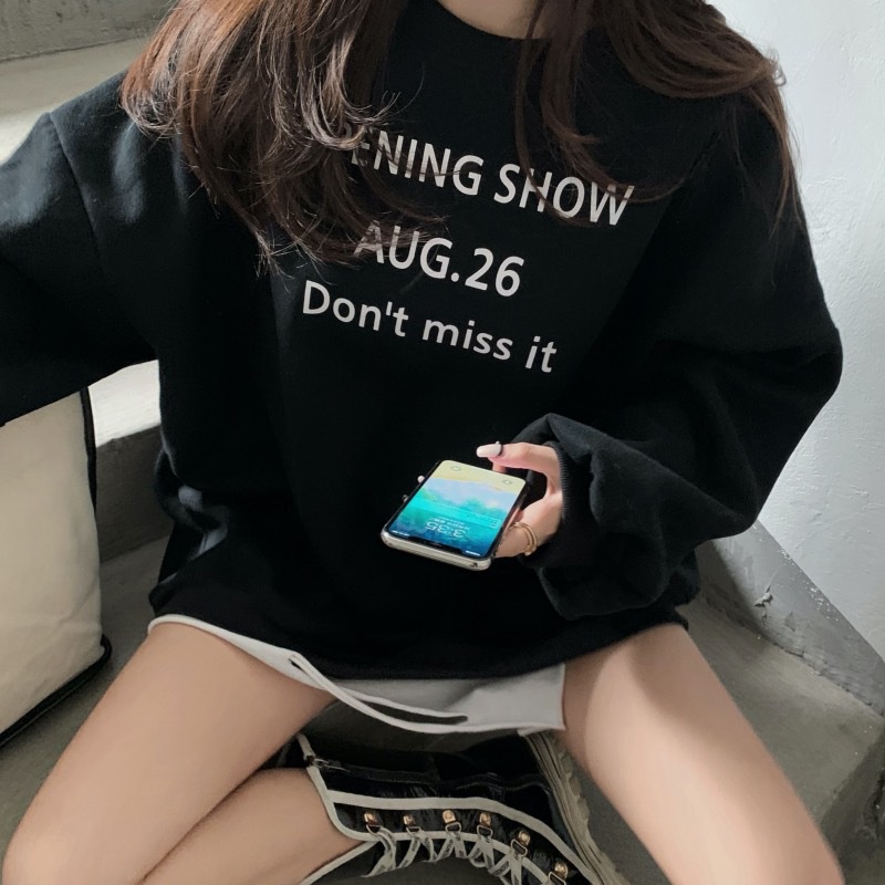 Lil Forest Áo Thun Tay Dài Cổ Tròn Dáng Rộng Kiểu Hàn Quốc Thời Trang Xuân Thu Cho Nữ Sinh | BigBuy360 - bigbuy360.vn