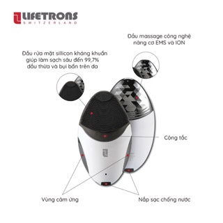 Máy rửa mặt và nâng cơ Lifetrons CMD100 - Bảo hành chính hãng 12 tháng