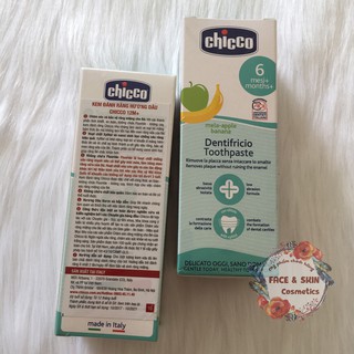 Kem đánh răng Chicco cho bé >12 tháng nuốt được
