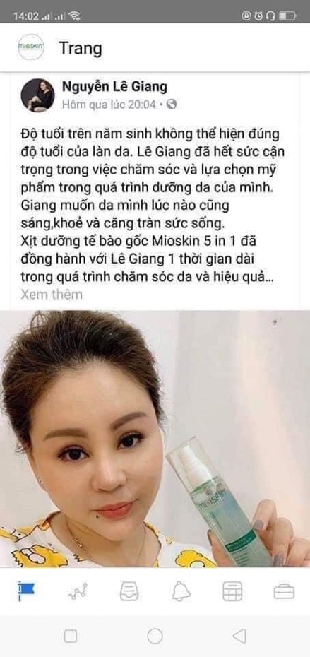 Xịt Khoáng Mioskin chính hãng 100%