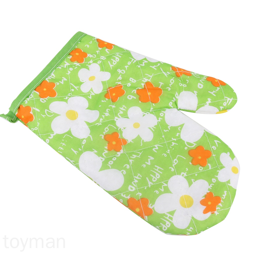 Găng tay lò nướng cách nhiệt chống trượt màu sắc ngẫu nhiên tiện lợi