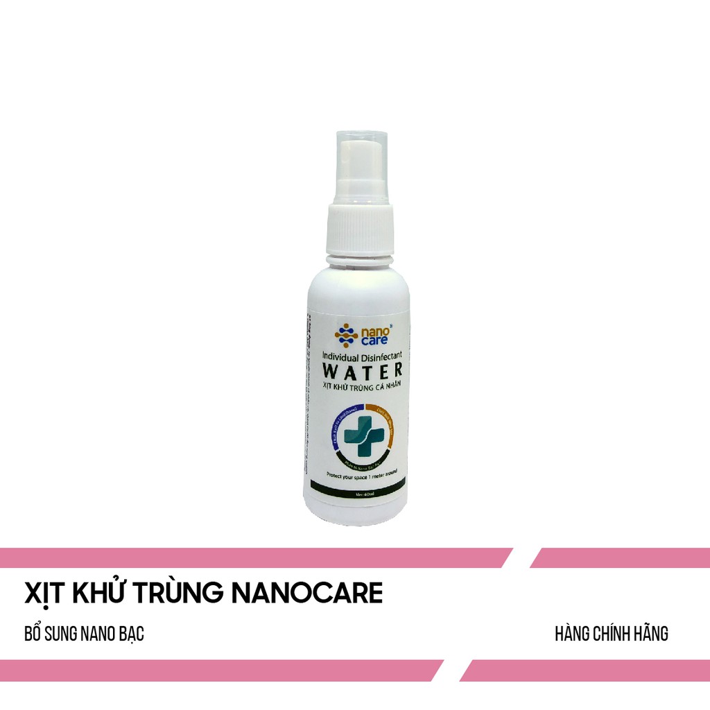 XỊT KHỬ TRÙNG CÁ NHÂN NANOCARE 120ml | Diệt khuẩn, bổ sung nano bạc, hương thơm dịu|