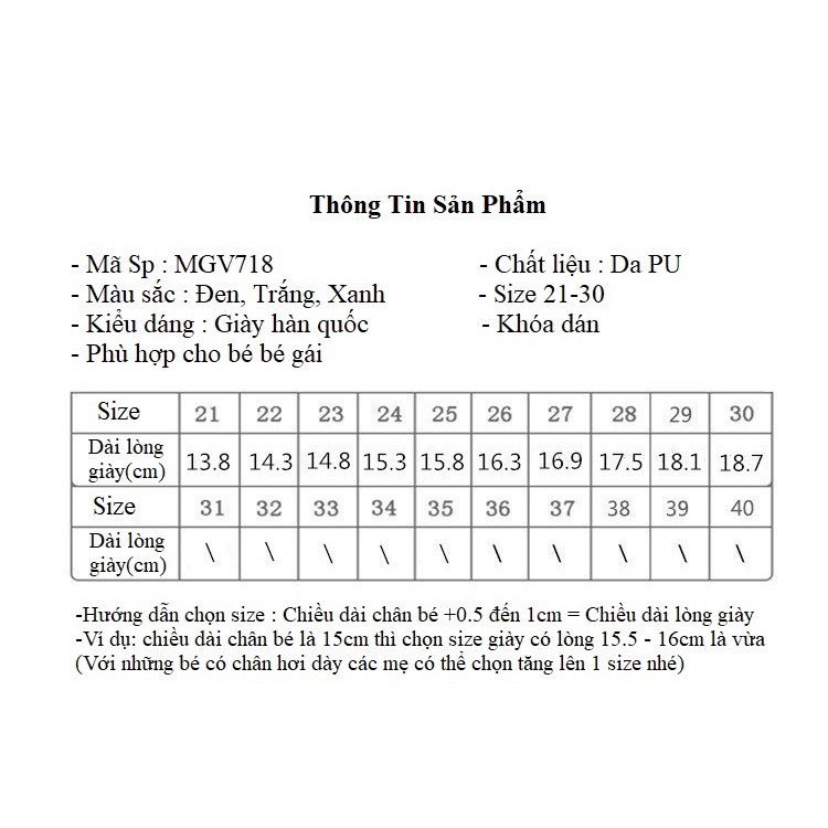 Giày búp bê mũi vuông gắn nơ nhỏ xinh cho bé gái - Giày búp bê da PU 3 màu đen xanh trắng có quai dán M718