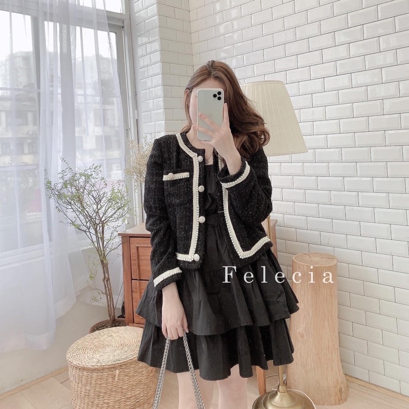 [Giá Sốc] Áo Dạ Nhũ Viền Ngọc 2 Màu Sang Chảnh Có Ảnh Thật Kèm Video | BigBuy360 - bigbuy360.vn