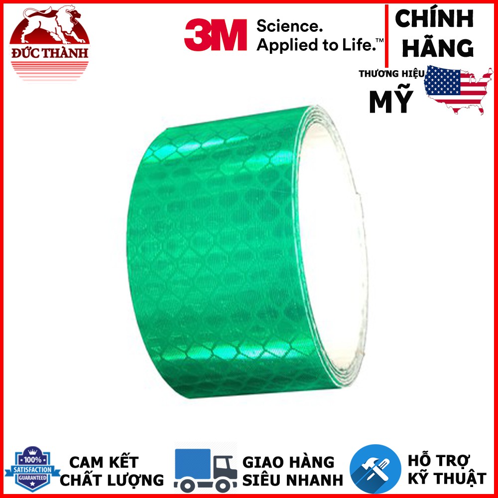 Băng keo phản quang kim cương 3M 4907 Diamond Grade DG3 Reflective Sheeting 50mmx1m (Xanh Lá) ducthanhauto