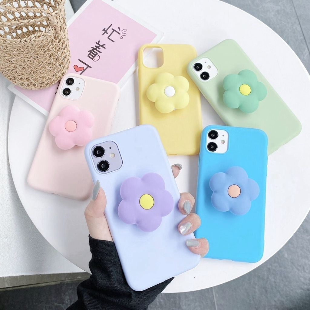 Ốp Điện Thoại Màu Kẹo Có Giá Đỡ Cho Redmi 9T 9C 9A 9 Note 11S 10 PRO 10S 9S 9 8 PRO 7 PRO Xiaomi Mi 11T PRO Poco X3 Poco M3