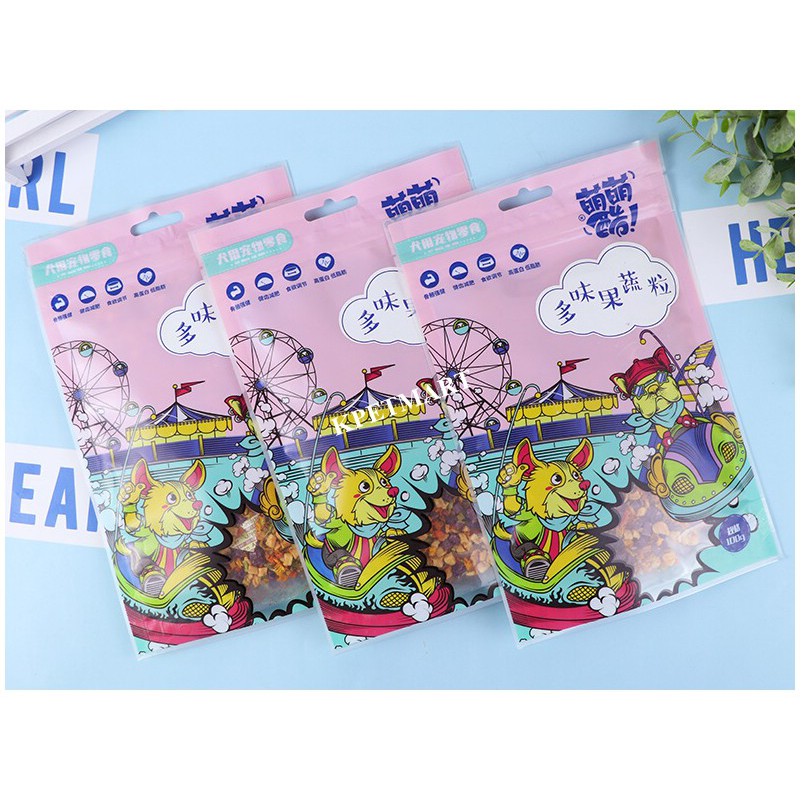 Snack Trái Cây Rau Củ Sấy Khô Cho Chó Mèo Túi 100g